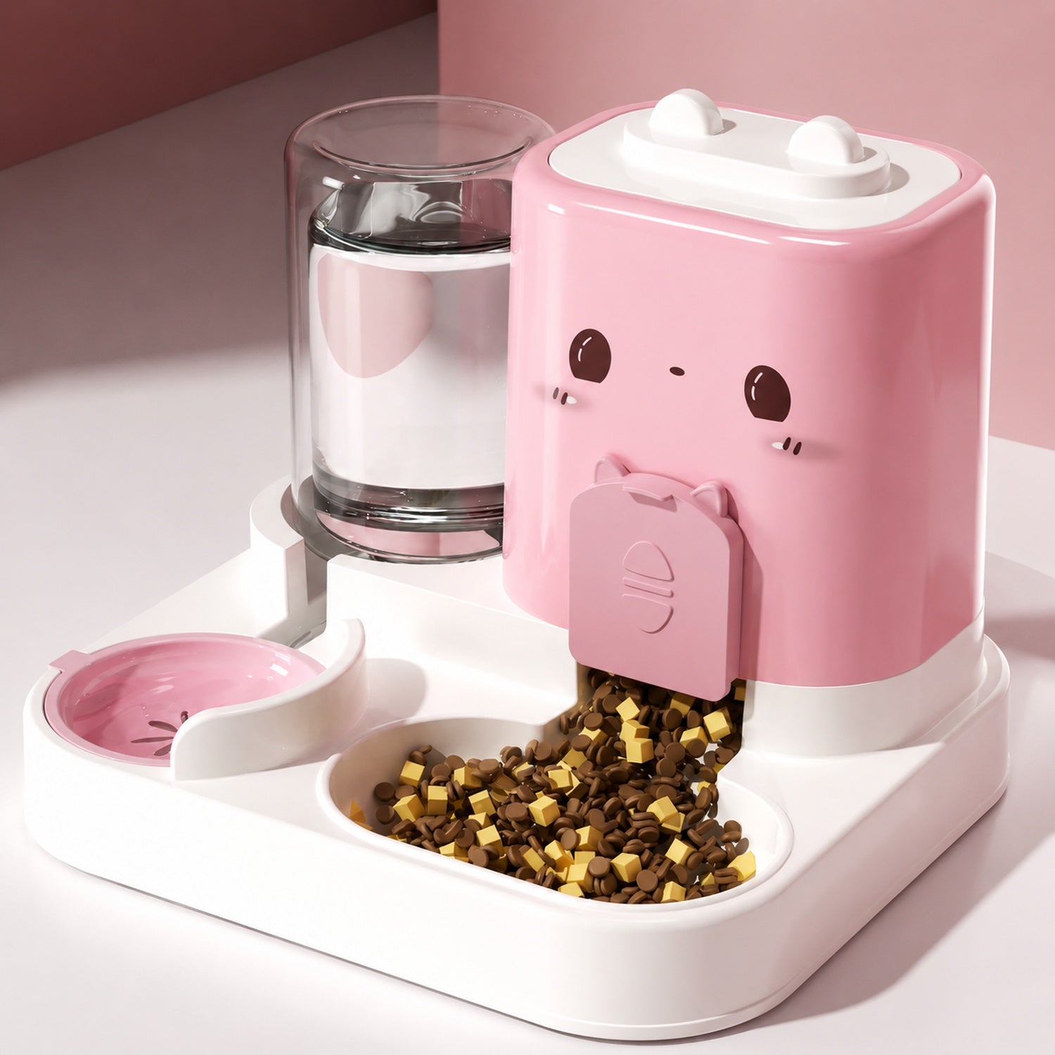 Automatic Pet Feeder & Water Dispenser | 2.2L Food + 1.5L Water | PP Gravity System