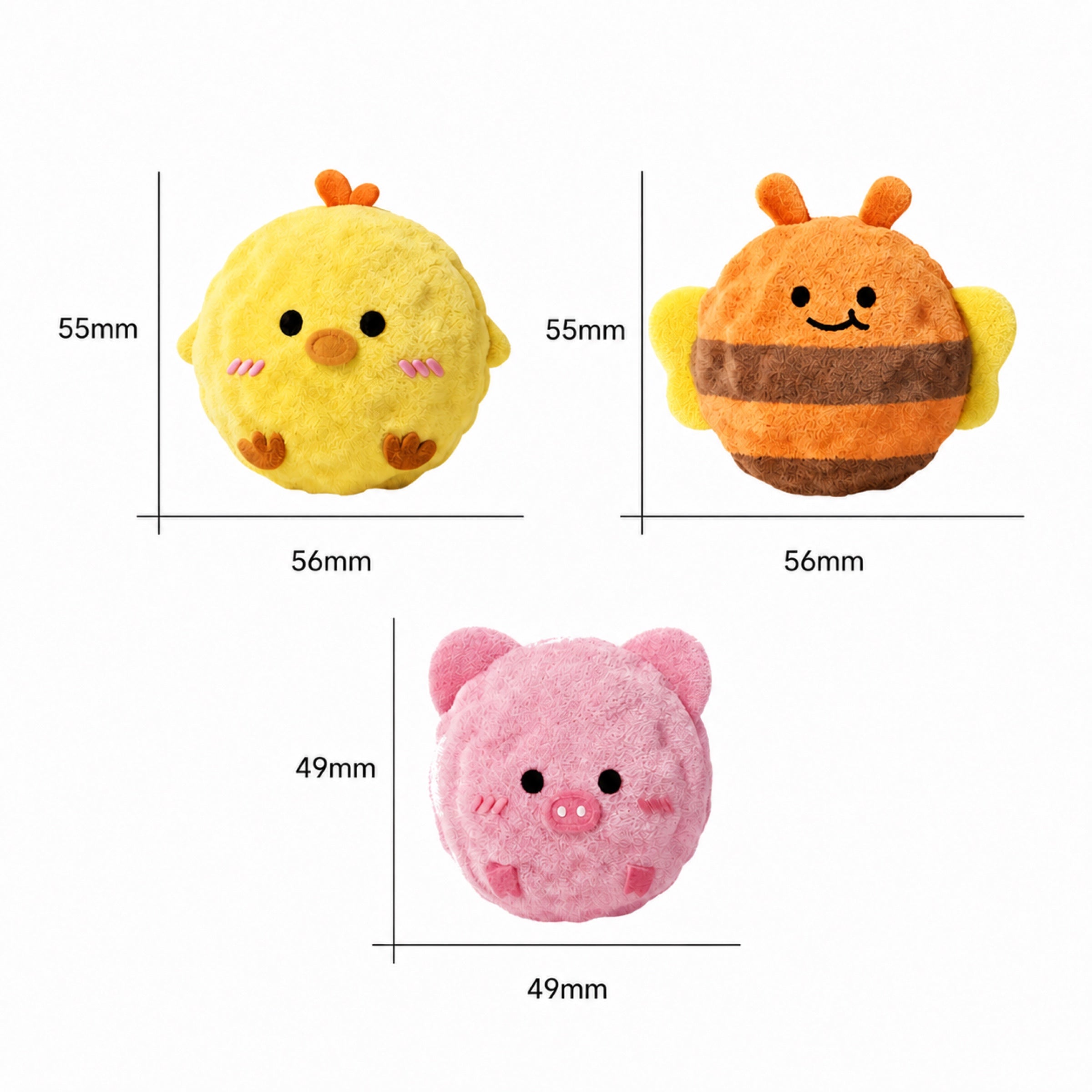 Farm Friends Squeaky Dog Toy Set | Washable Plush Teething Balls