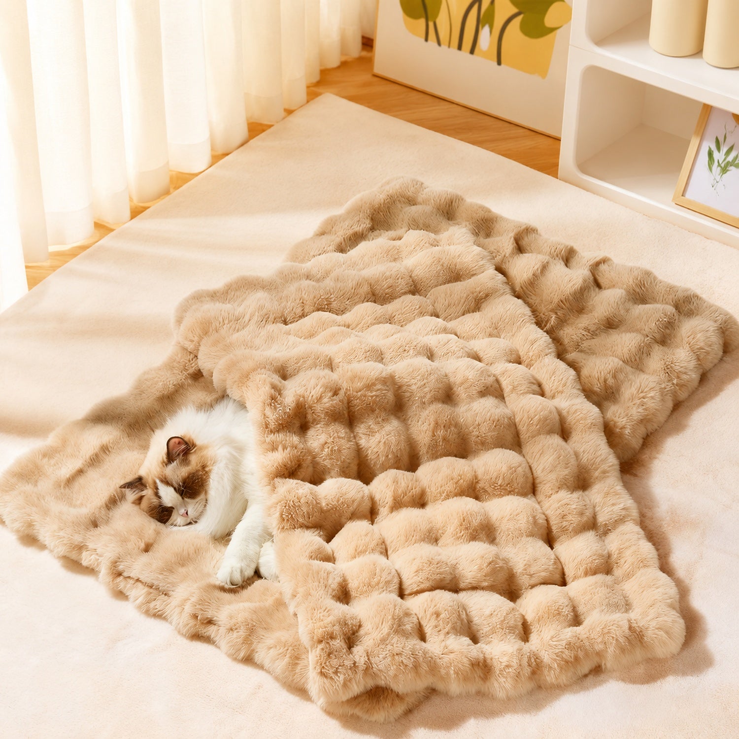 Plush Pet Mat | Soft Tufted Dog & Cat Cushion | Versatile Design
