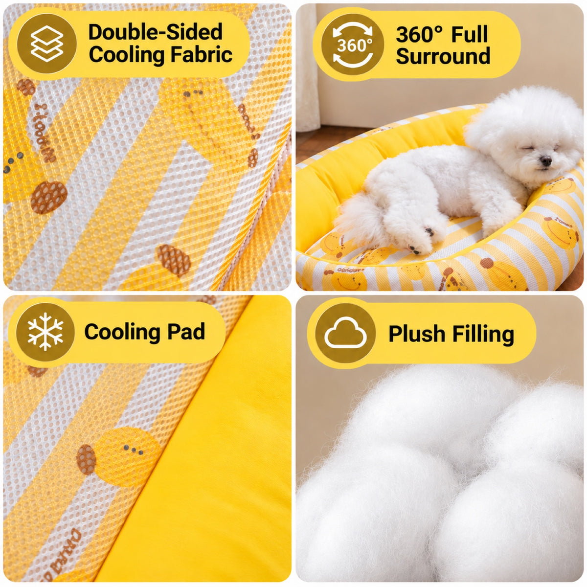 Banana Dog Bed | Breathable All-Season Pet Bed