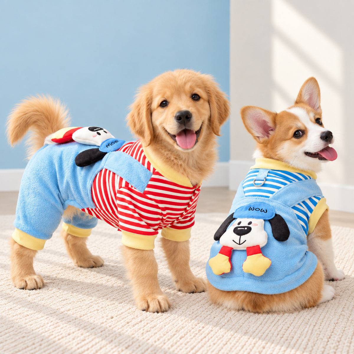 Dog Jumper | Sailor Pup | Cosy Striped Pet Clothing for Autumn & Winter