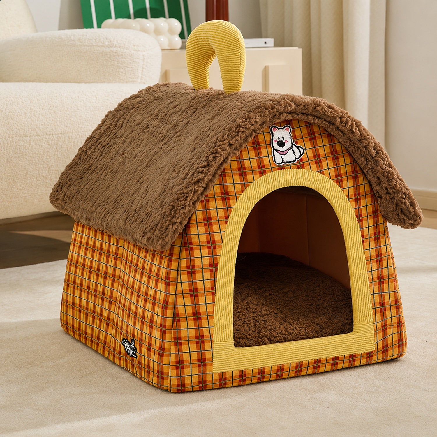 Foldable Pet House | All-Season Washable Indoor | Removable Cushion