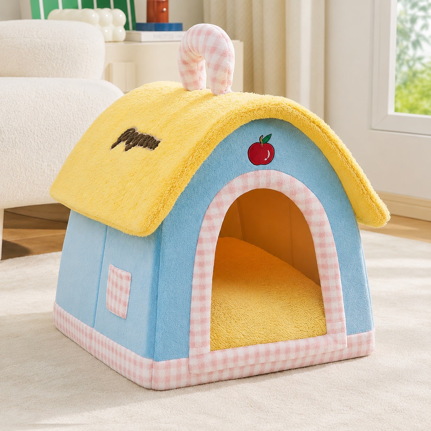 Foldable Pet House | All-Season Washable Indoor | Removable Cushion
