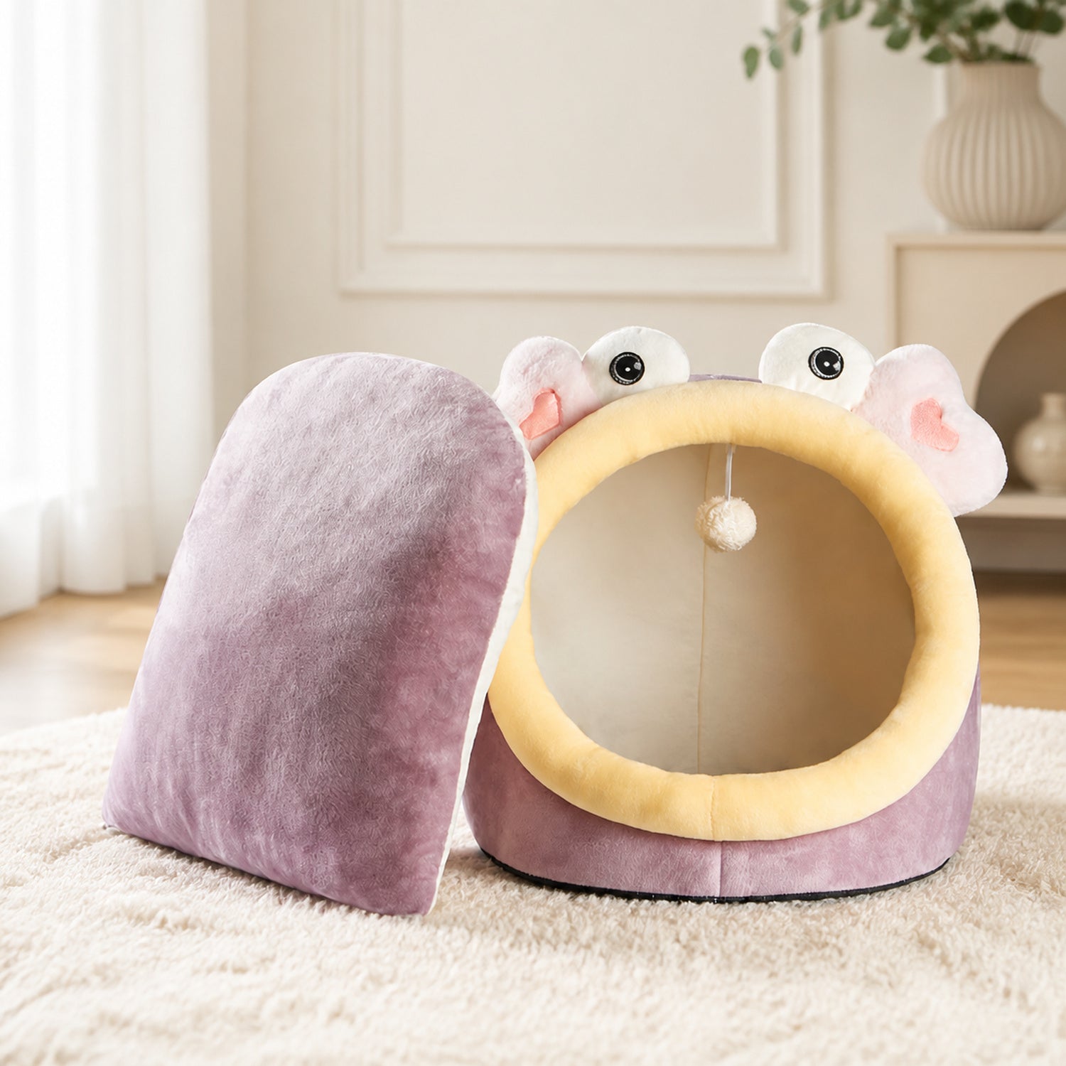 Monster Fish Pet House | Plush Washable Bed for Cats & Small Dogs