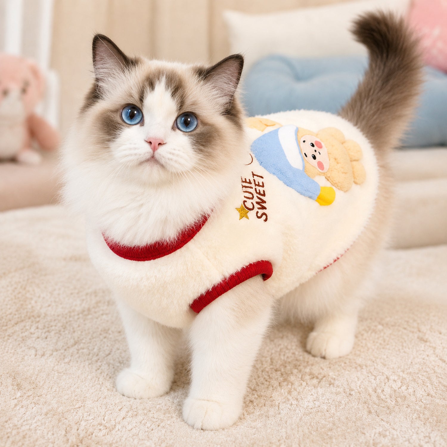Little Gnome Pet Fleece Jumper | Cosy Winter Outfit for Dogs & Cats