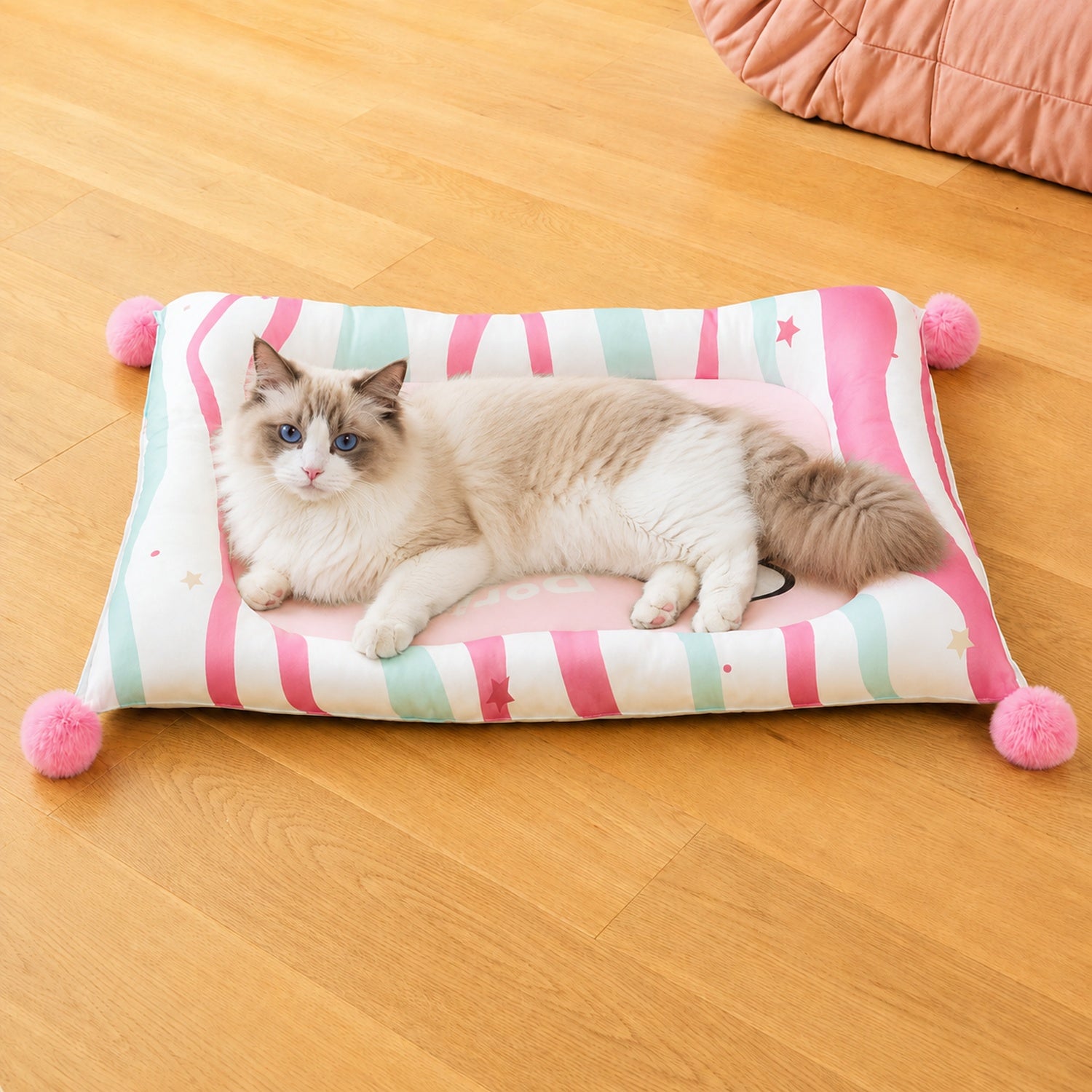 Playful Pals Pet Mat | Cotton Filled Waterproof Non-Slip | Dog & Cat Bed