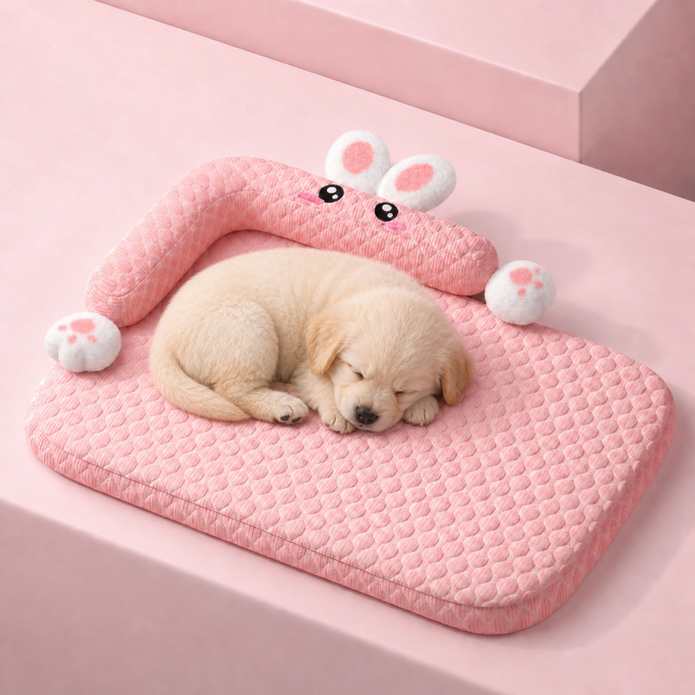 Cooling Dog Mat | Washable Breathable Fabric | Cushioned Summer Pet Bed
