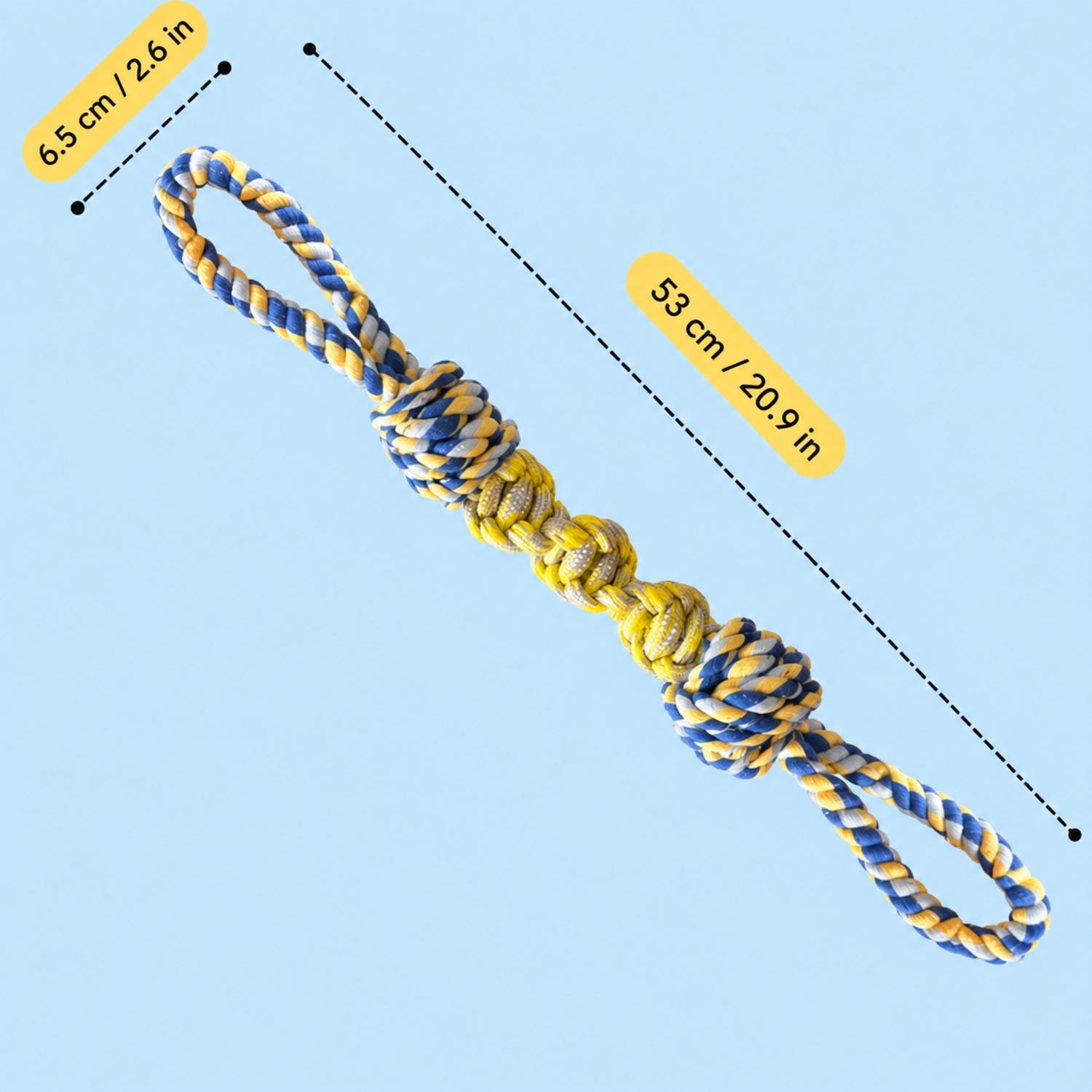 Knotted Tug Rope Dog Toy | Woven Rope | Interactive Chew Play