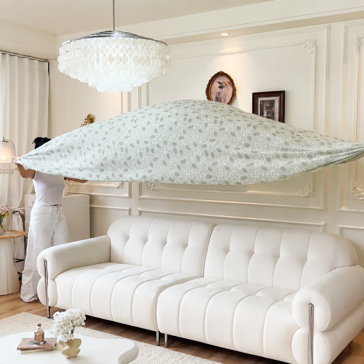 Petal Garden Sofa Protector | Stretch Full-Coverage Elasticated Cover