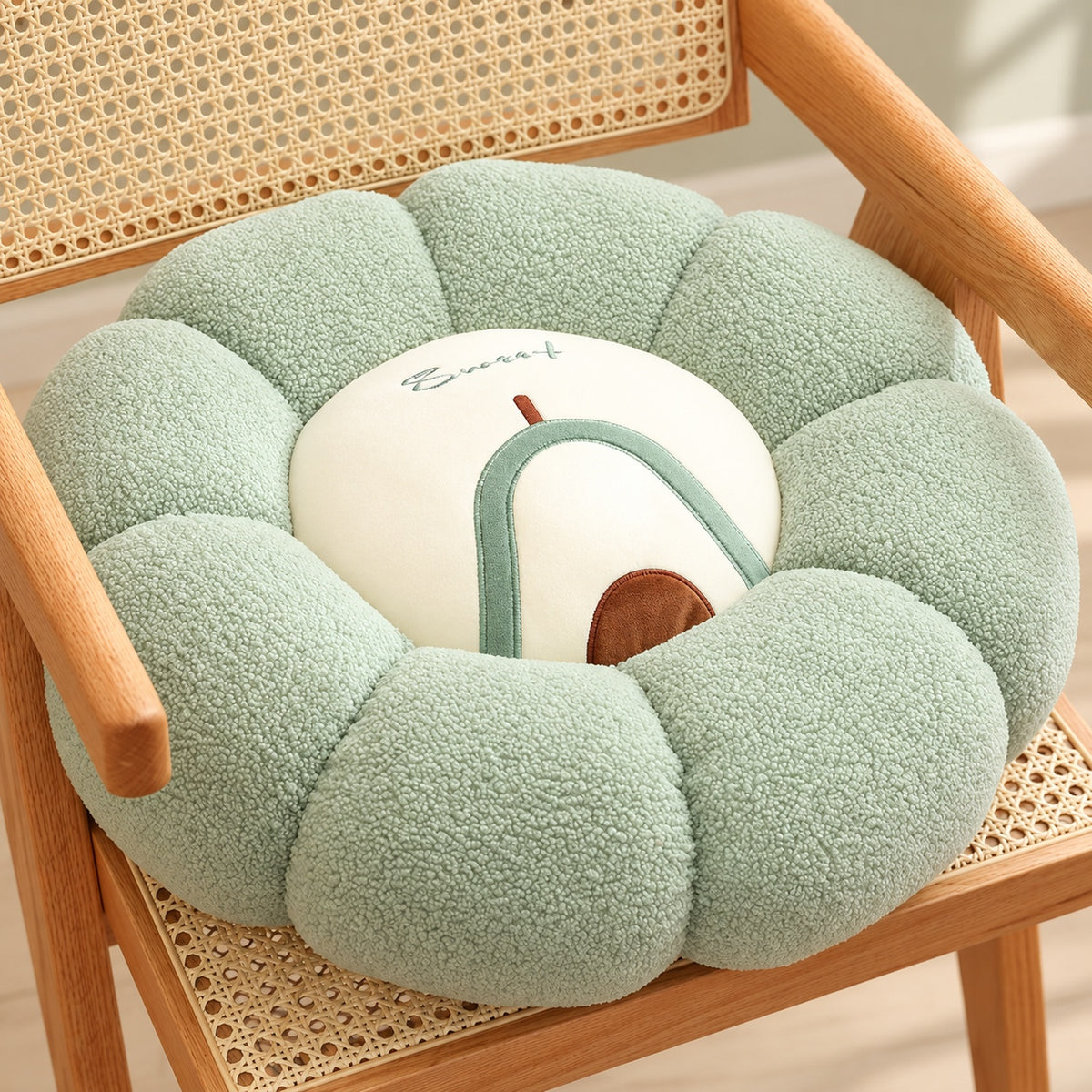 Dog & Cat Bed and Seat Cushion | Fruity Bloom | Soft Teddy Plush