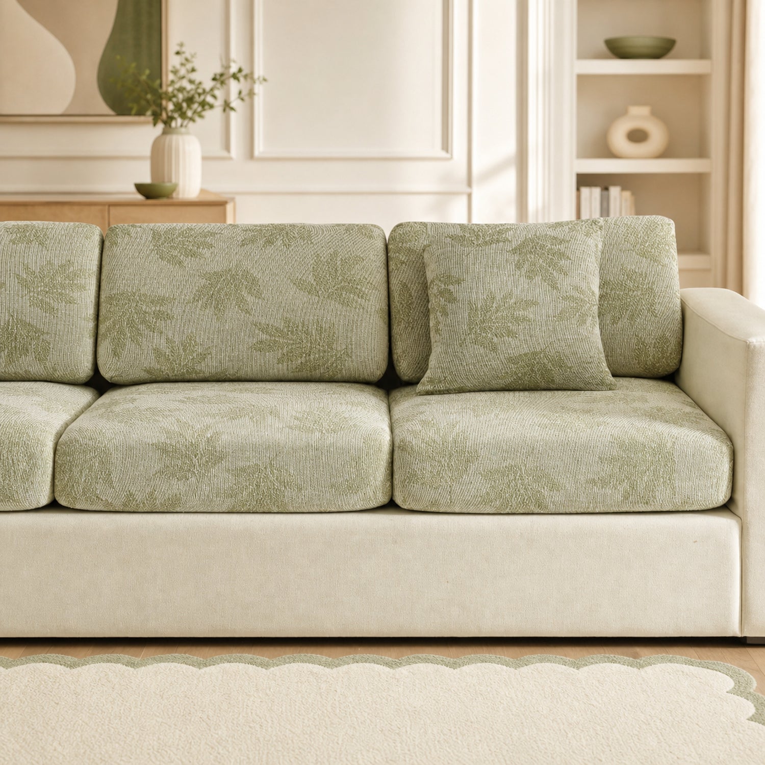 Stretch Chenille Sofa Protector | Full-Coverage Scratch-Resistant Cover