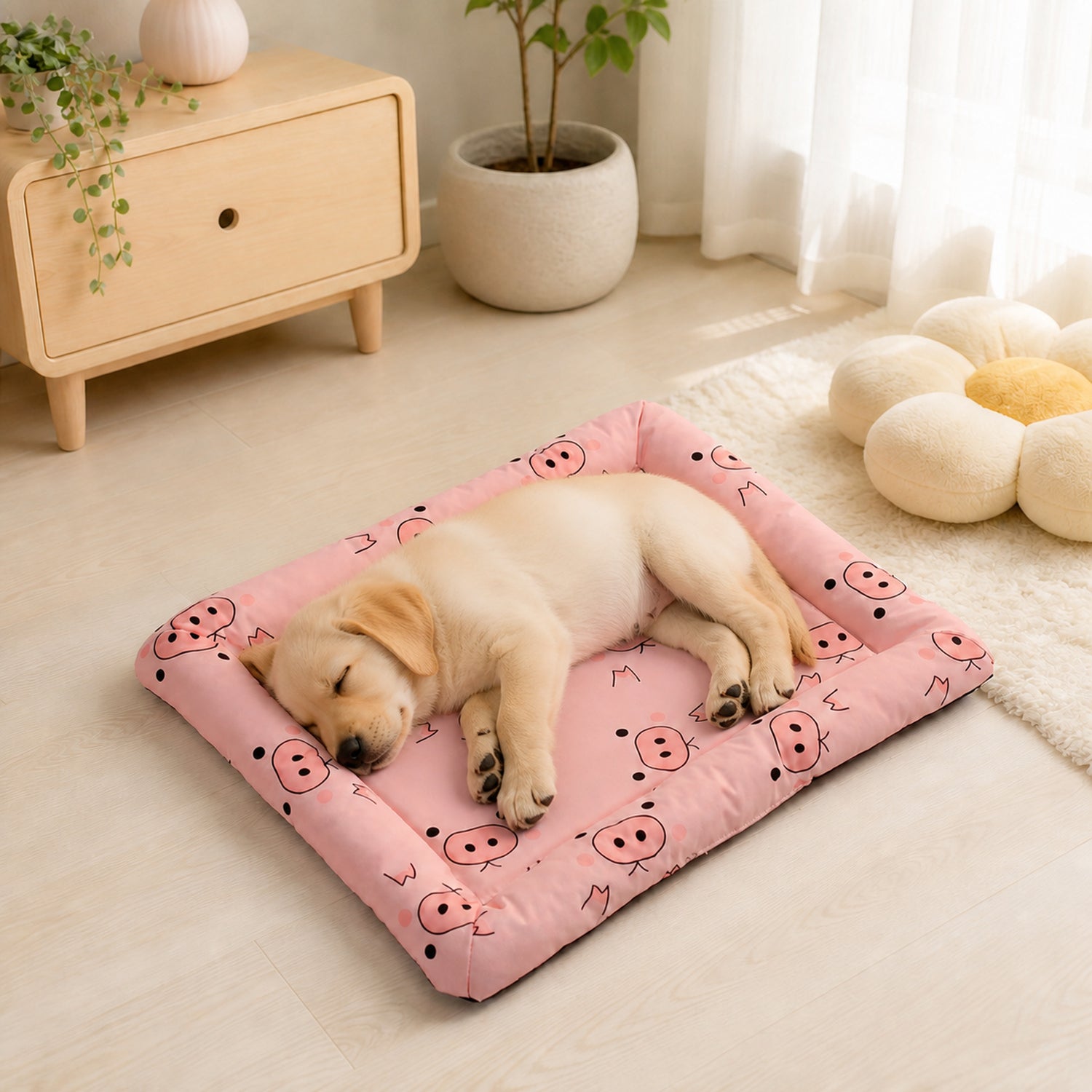 Waterproof Rectangular Pet Mat | Dog & Cat Bed | Easy-to-Clean Cushion