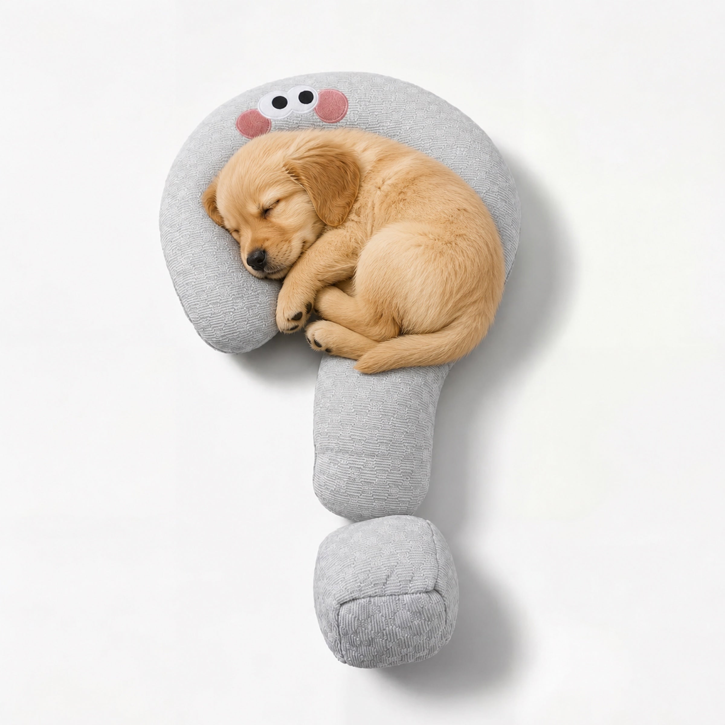 Cooling Dog Pillow | Ice Silk Question Mark Support Cushion