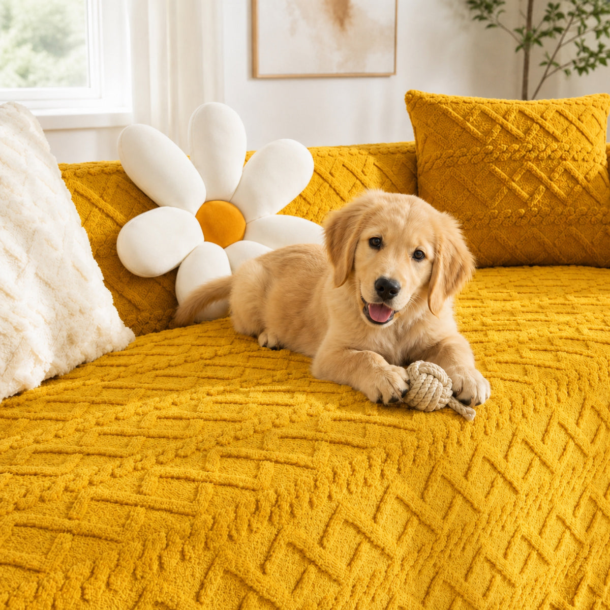 Fleece Sofa Throw | Soft Washable | Scratch-Resistant Sofa Protector