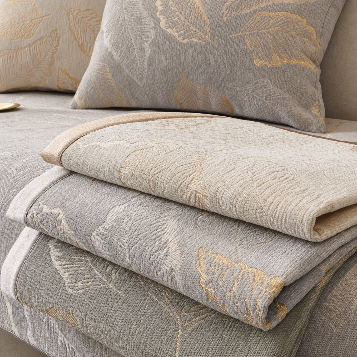 Gilded Blossom Sofa Protector | Non-Slip Washable All-Season Cover