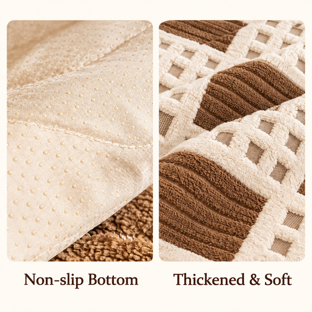 Waffle Sofa Cover | Thick Plush | Non-Slip, Machine-Washable Sofa Protector