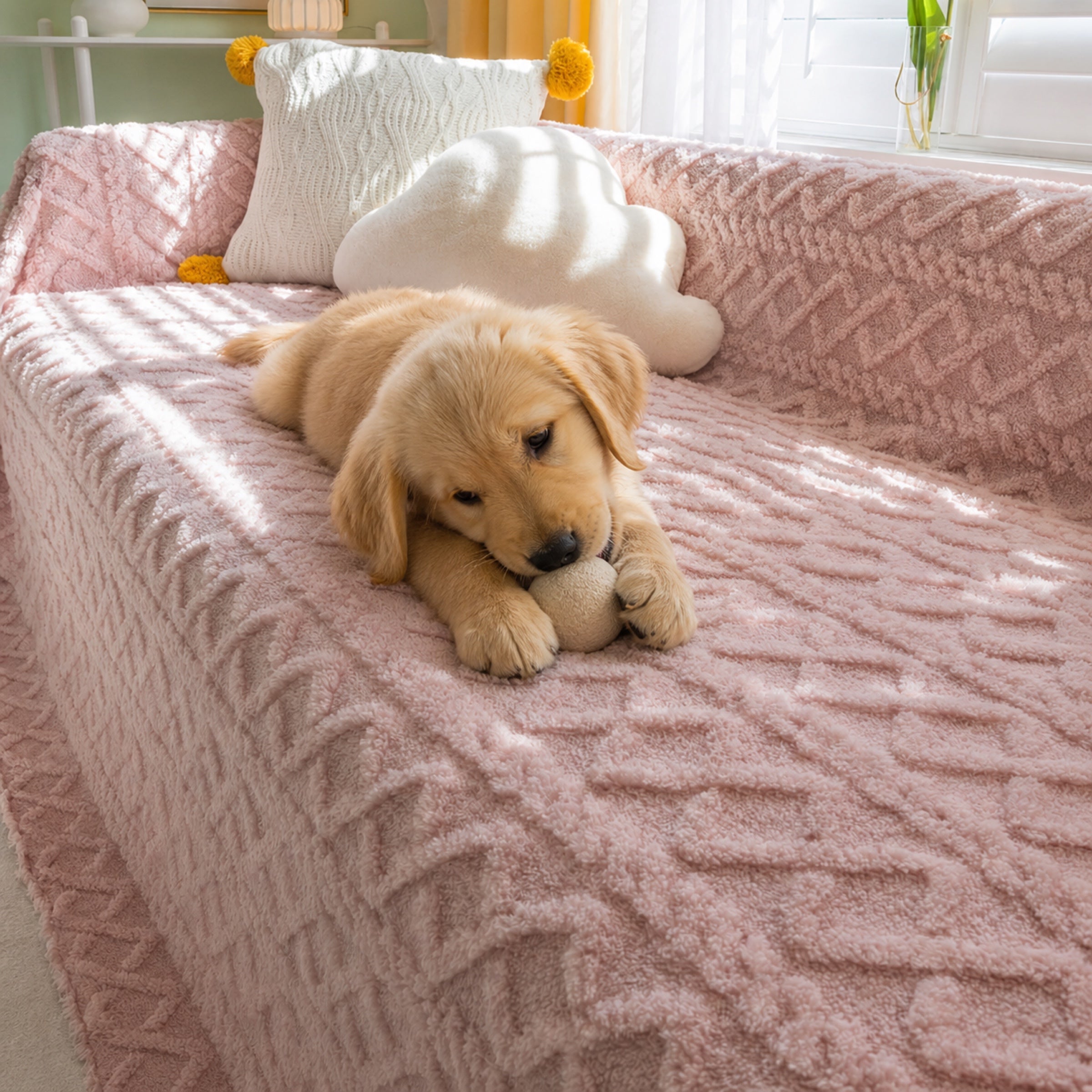 Fleece Sofa Throw | Soft Washable | Scratch-Resistant Sofa Protector
