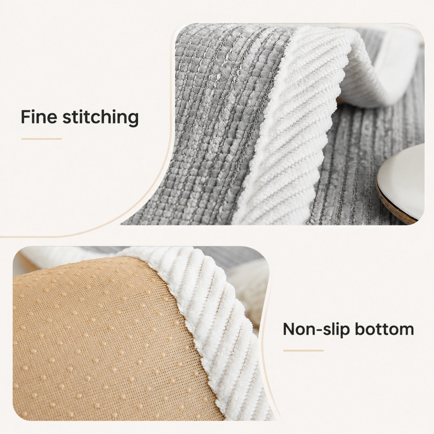 Striped Chenille Sofa Cover | Anti-Scratch & Non-Slip | Pet Proof | Machine Washable | Woofing Deals