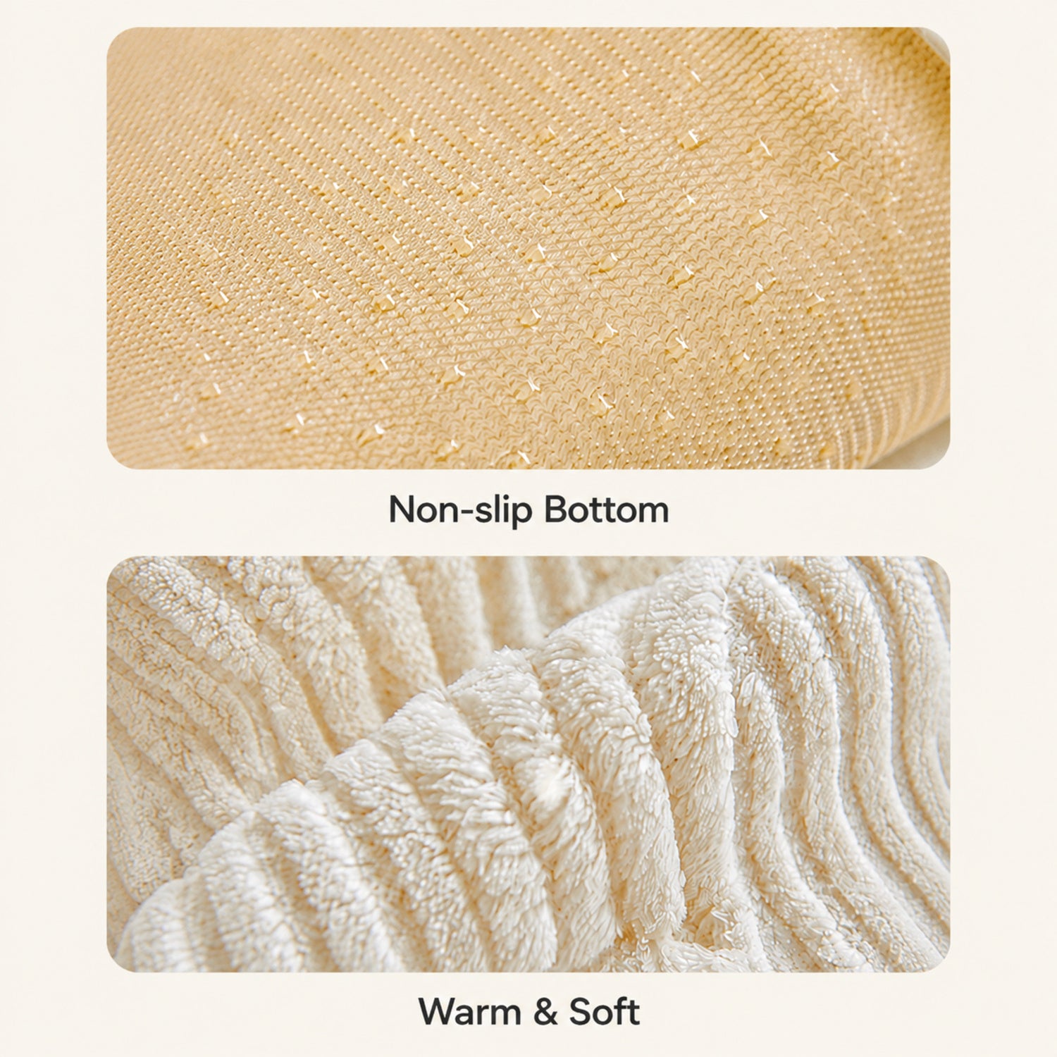 Plush Geometric Sofa Protector | Soft Textured Non-Slip Washable Cover