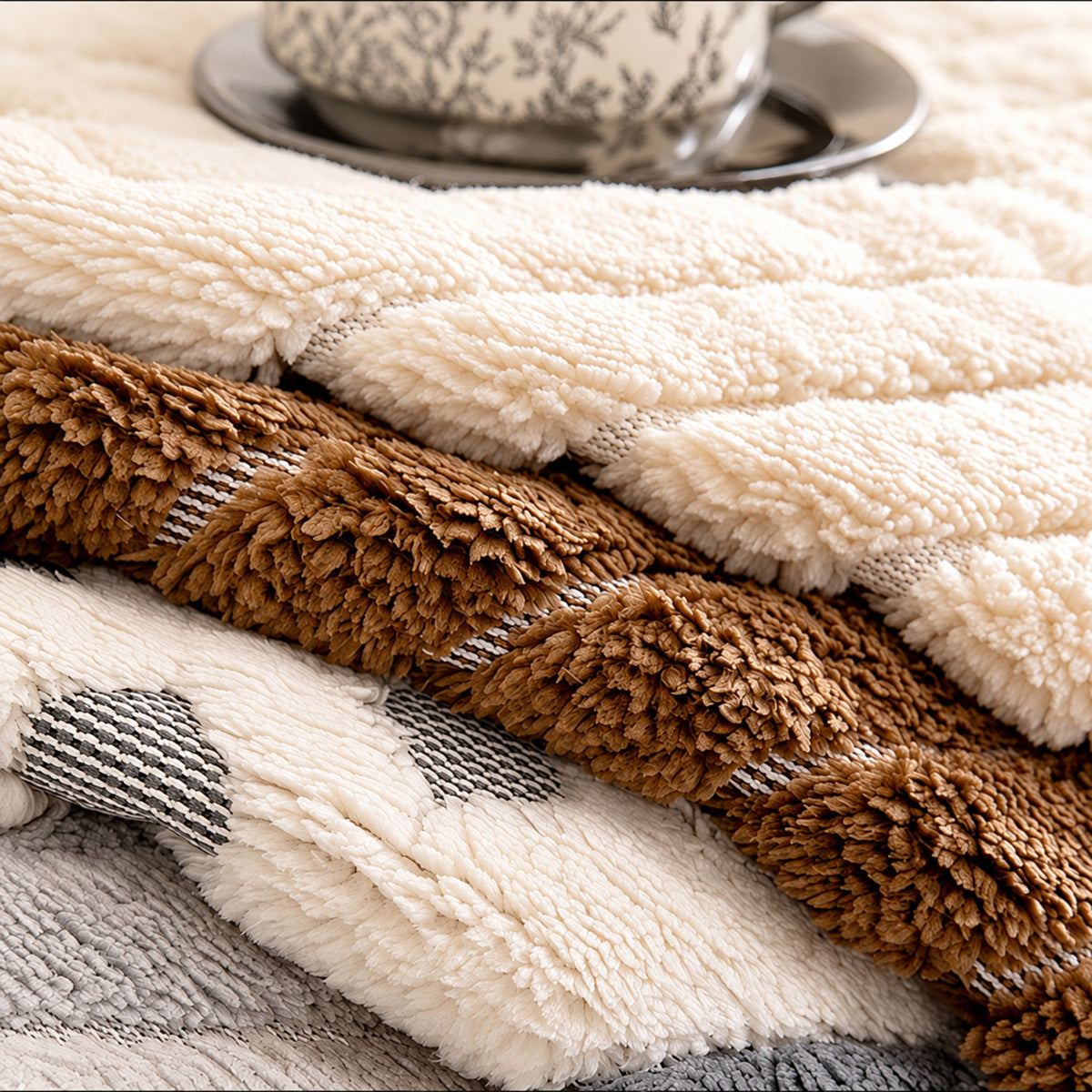Waffle Sofa Cover | Thick Plush | Non-Slip, Machine-Washable Sofa Protector
