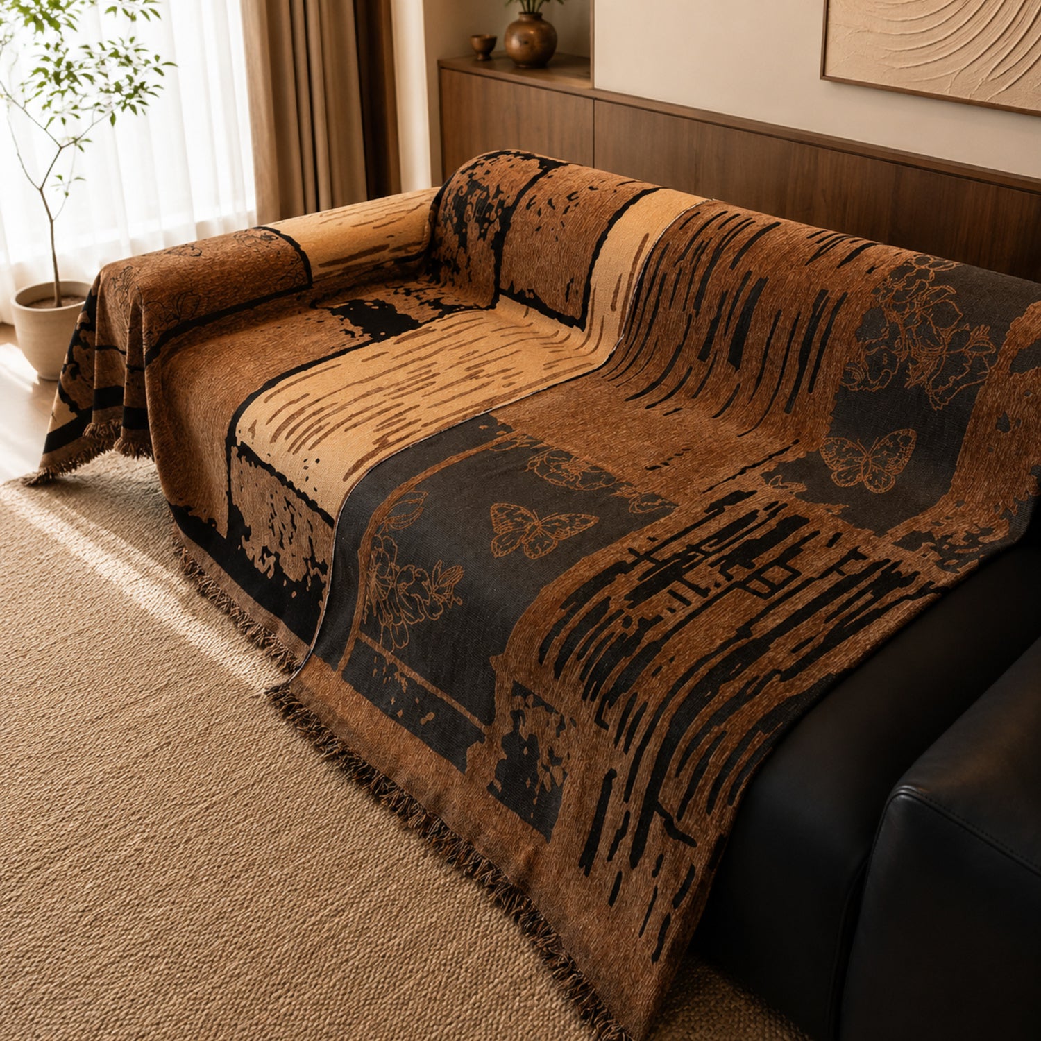 Vintage Chenille Sofa Throw | Scratch-Resistant Machine-Washable Sofa Protector