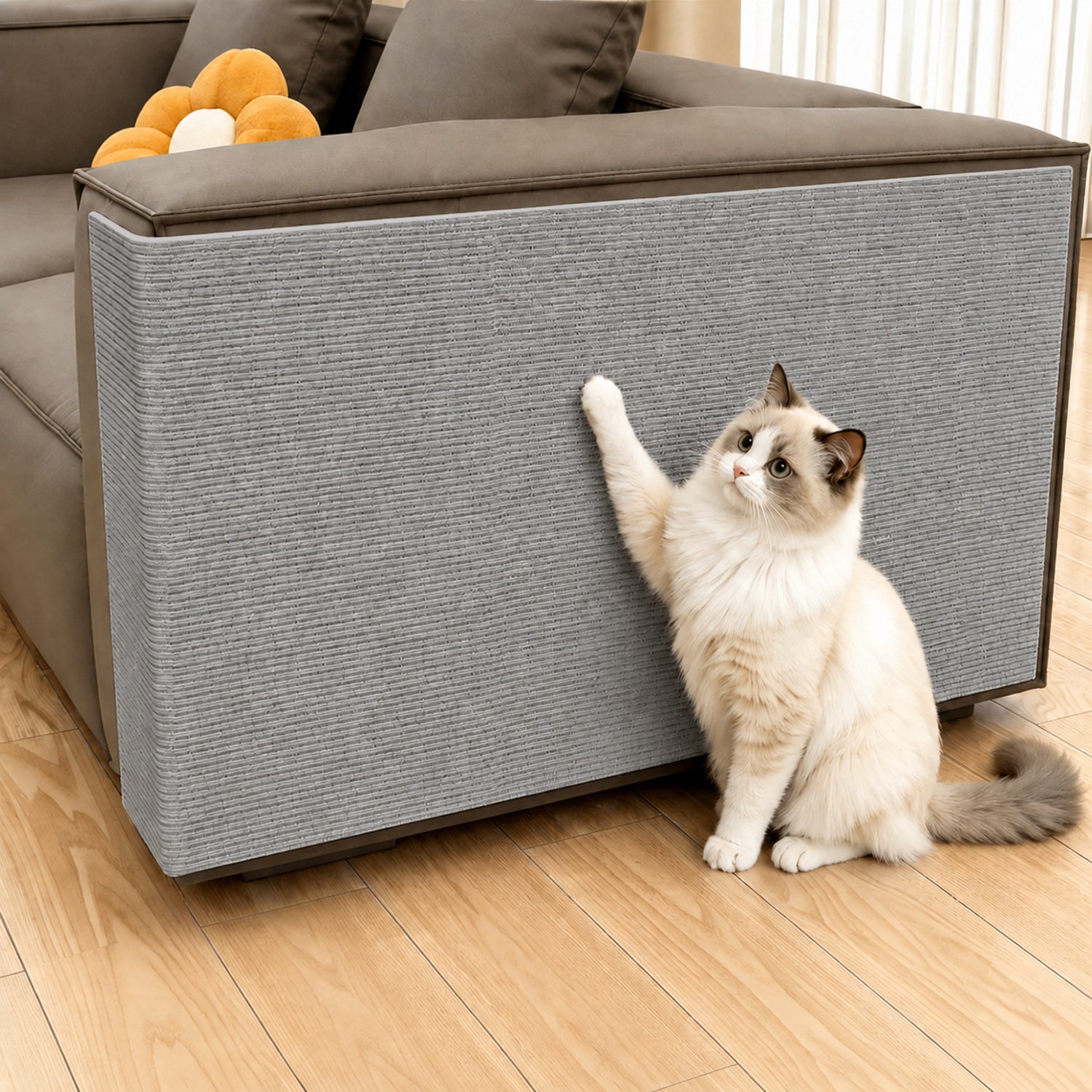Peel-and-Stick Cat Scratcher | Waterproof Cut-to-Fit Sofa Protector
