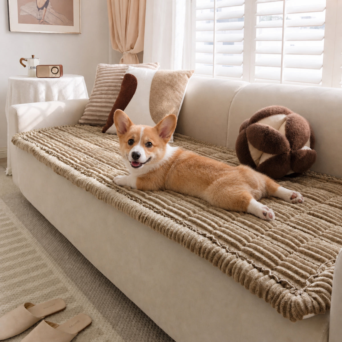 Pet Mat Couch Cover | Non Slip Breathable | Sofa Protector | Soft Washable | Woofing Deals