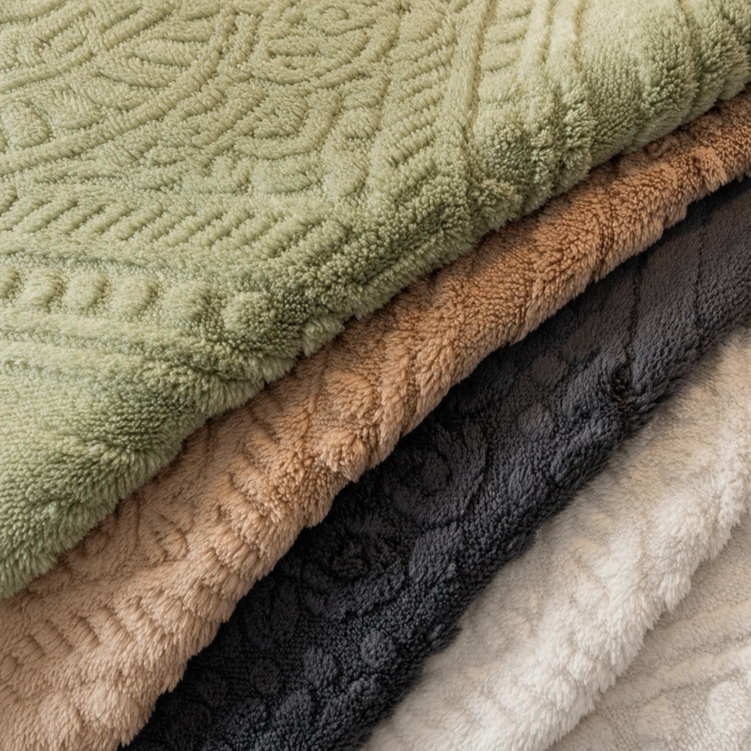 Nordic Carved Plush Sofa Protector | Non-Slip Washable Textured Cover