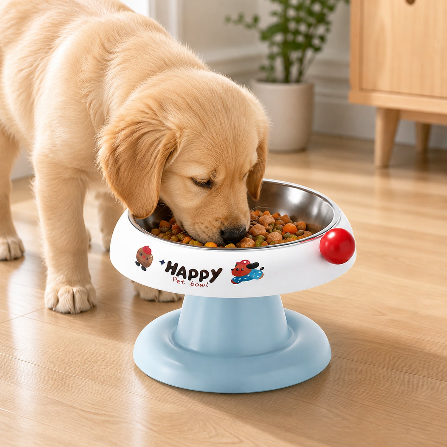 Elevated Stainless Steel Pet Bowl | Non-Slip Raised Feeder for Cats & Dogs