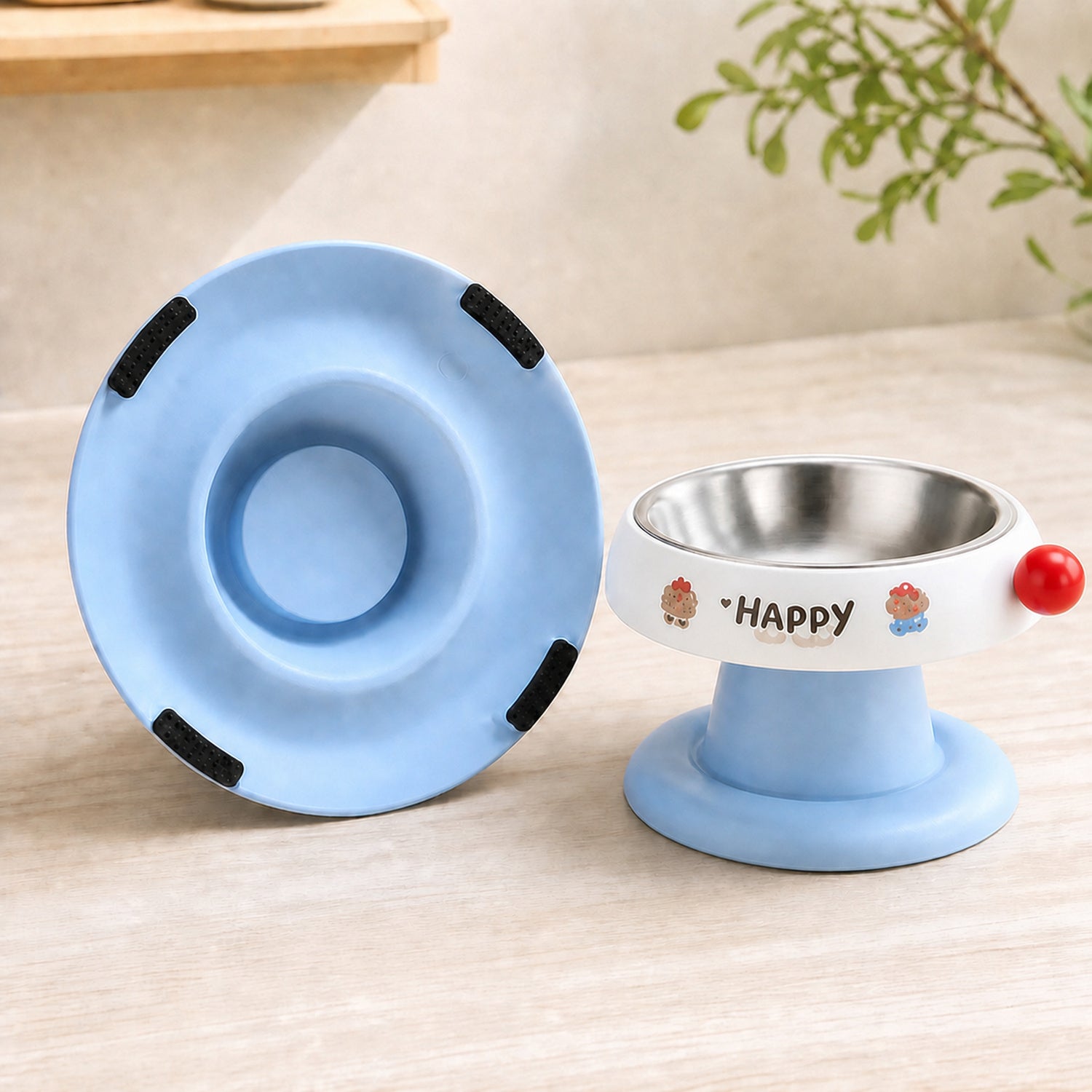 Elevated Stainless Steel Pet Bowl | Non-Slip Raised Feeder for Cats & Dogs