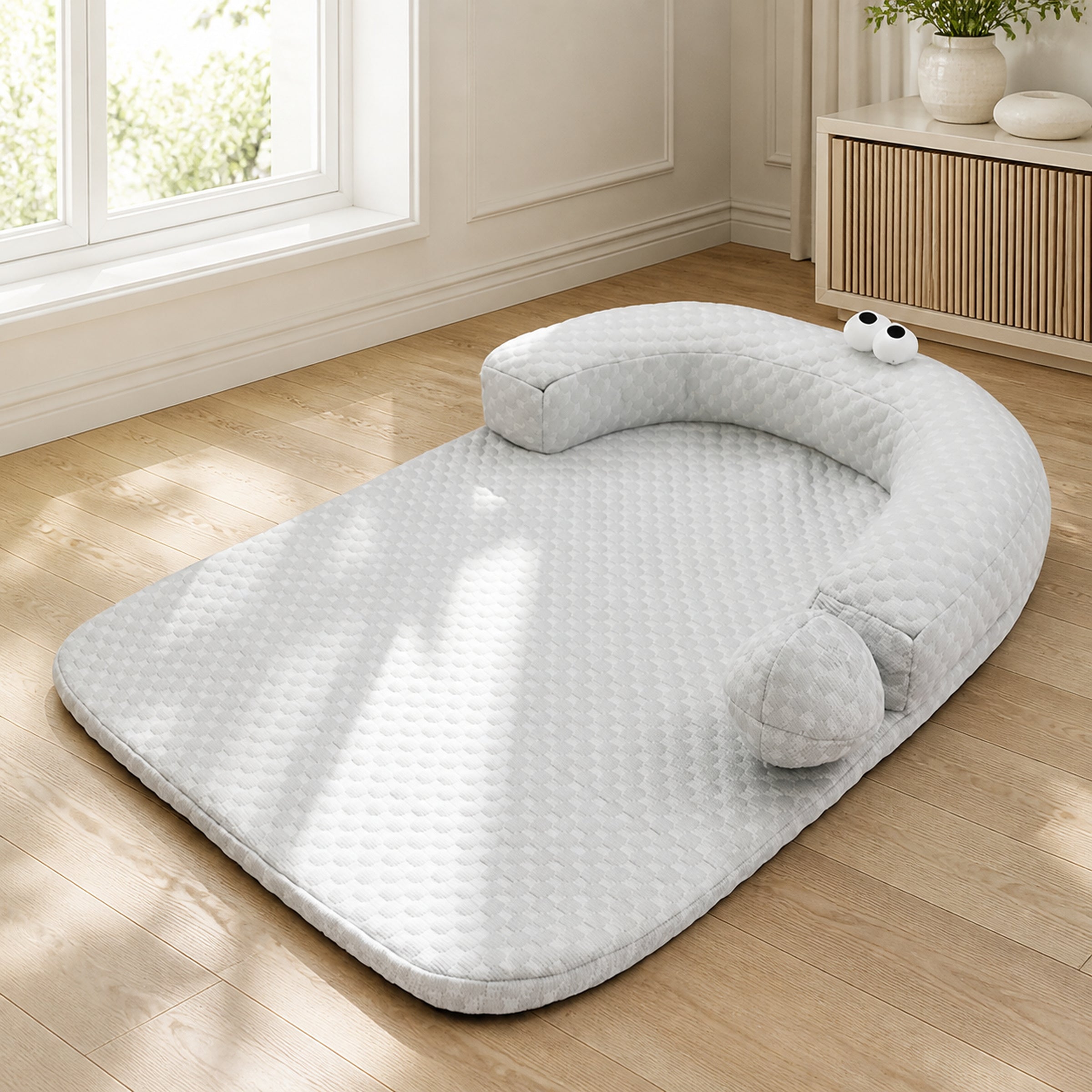 Question Mark Cooling Pet Mat | Breathable Washable Summer Bed