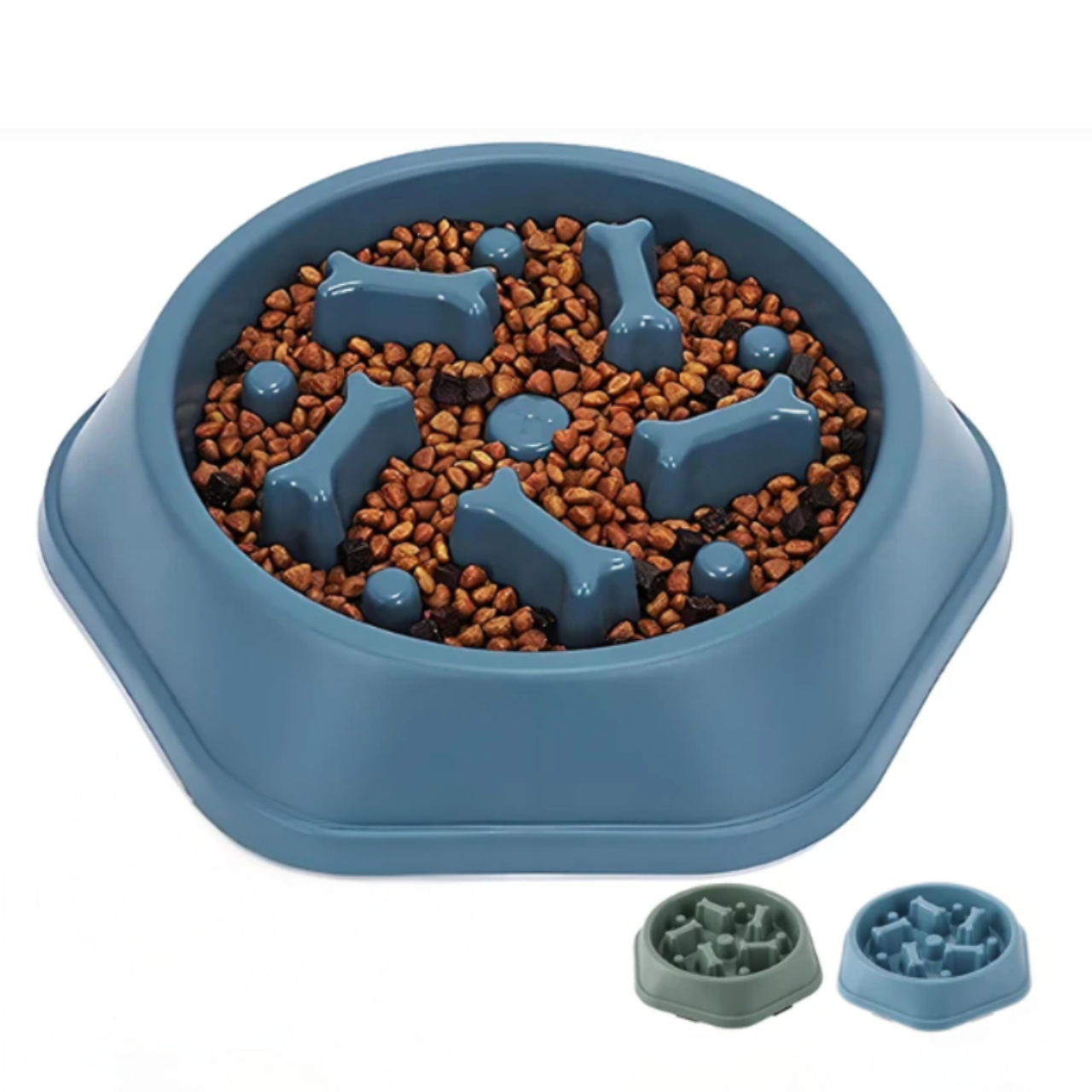 Slow Feeder Dog Bowl | Anti Choking Design | Non Slip Base | Easy Clean PP Food Dish | Woofing Deals