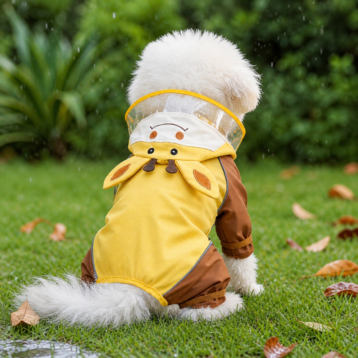 Animal Character Dog Raincoat | Waterproof | Hooded Full-Coverage Design