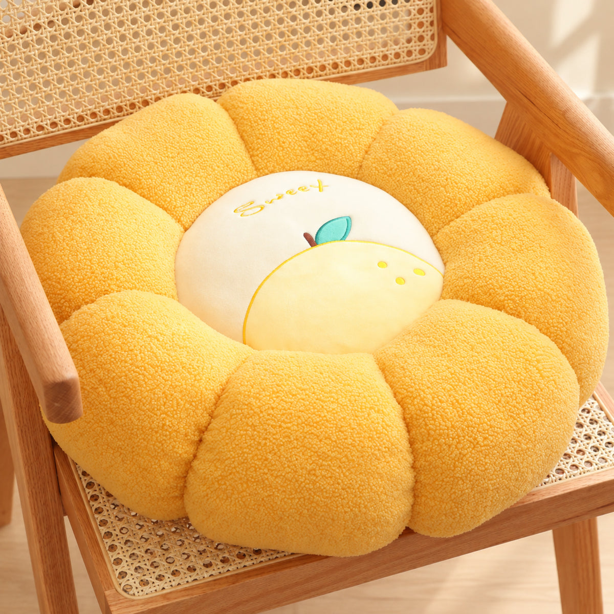 Dog & Cat Bed and Seat Cushion | Fruity Bloom | Soft Teddy Plush