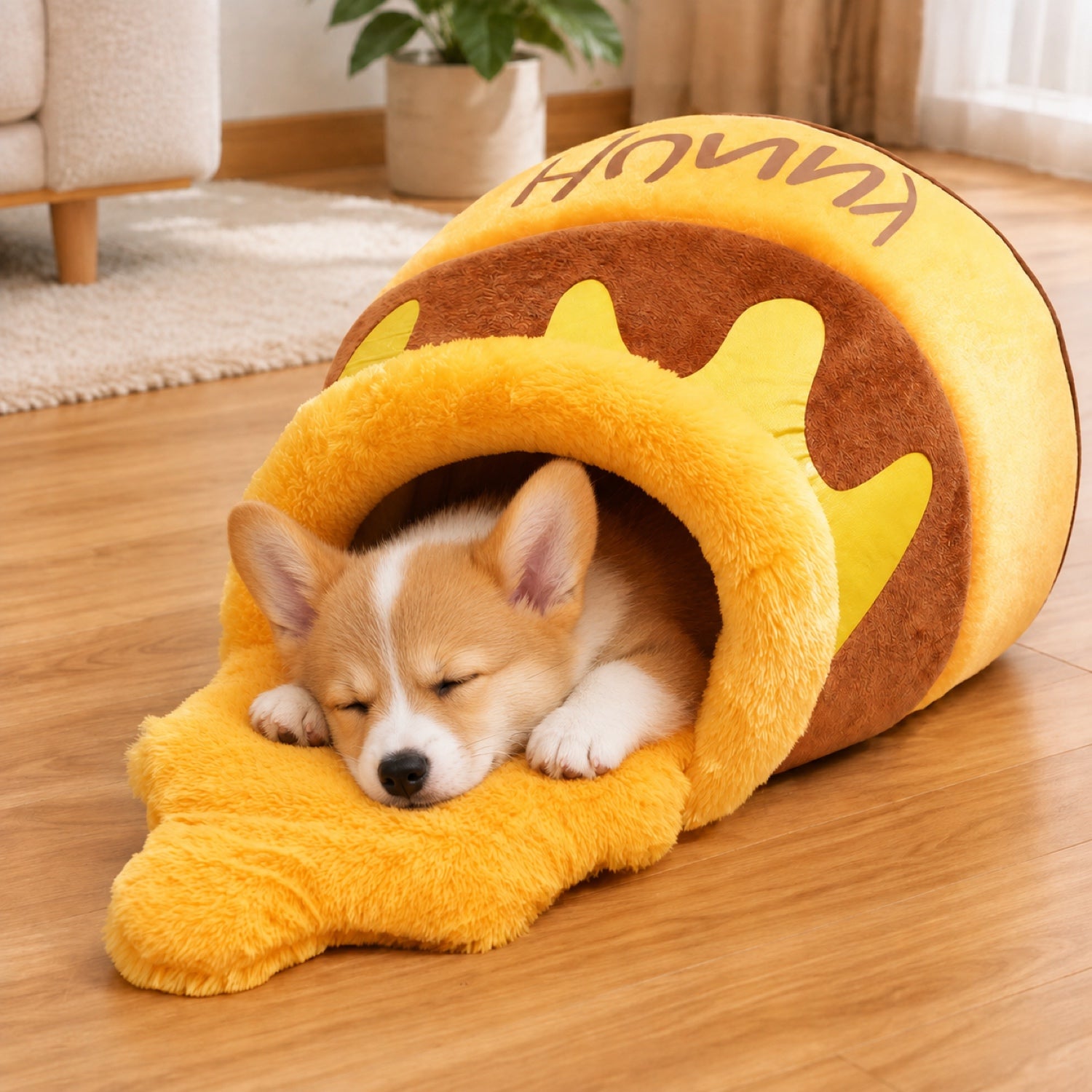 Honey Pot Pet House | Plush Washable Bed for Cats & Small Dogs