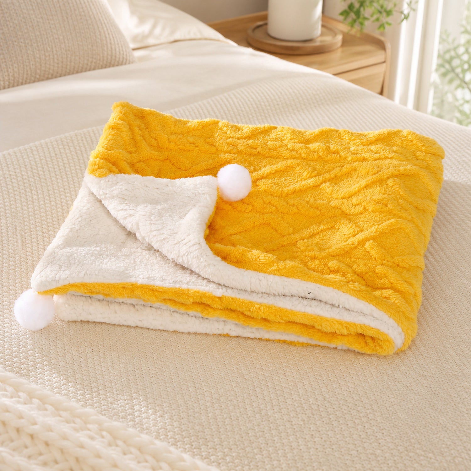 Reversible Plush Pet Blanket | Warm Washable Winter Mat for Dogs & Cats