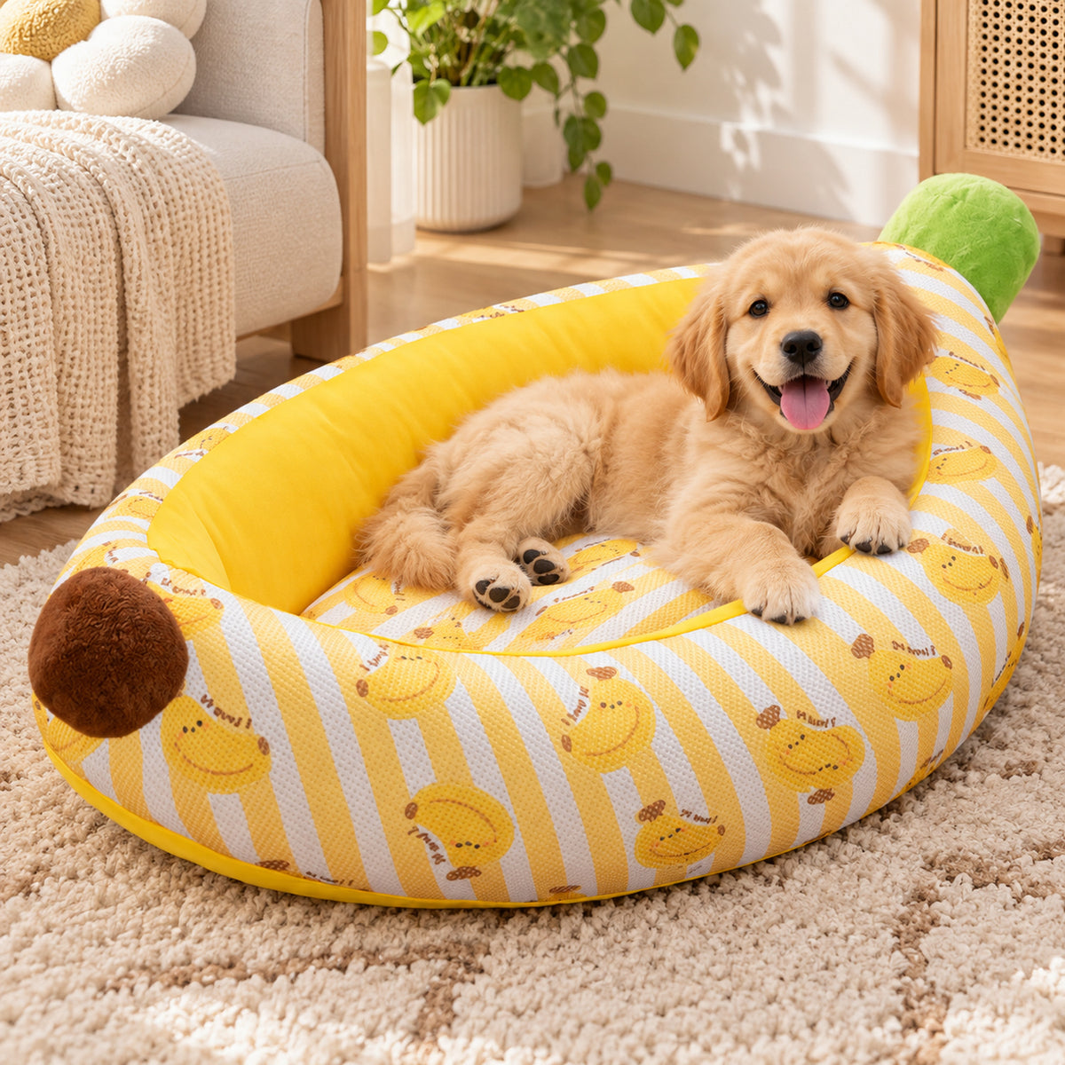 Banana Dog Bed | Breathable All-Season Pet Bed