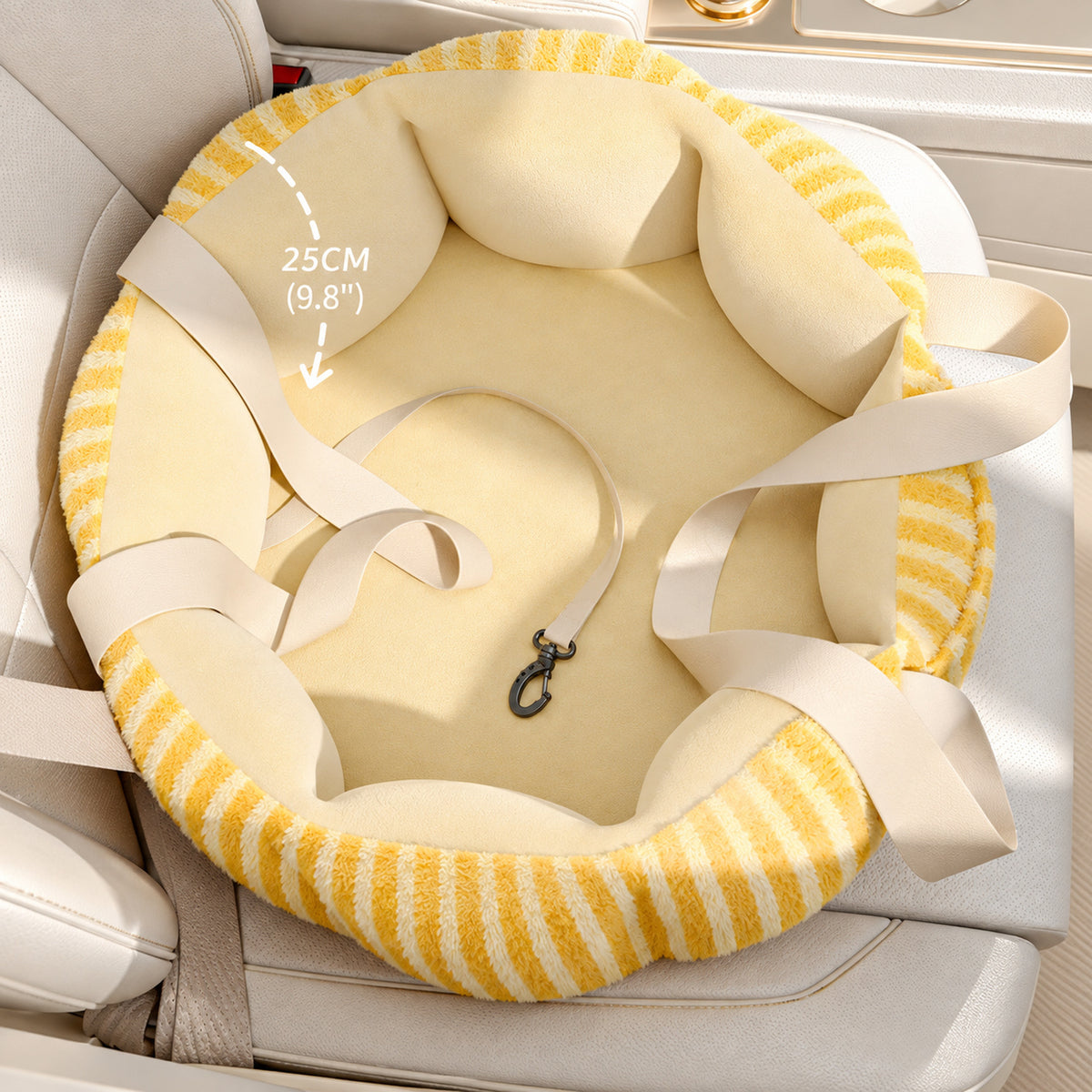 Dog Car Seat & Carrier Bag | Sunny Ride | Soft Plush & Carry Handles