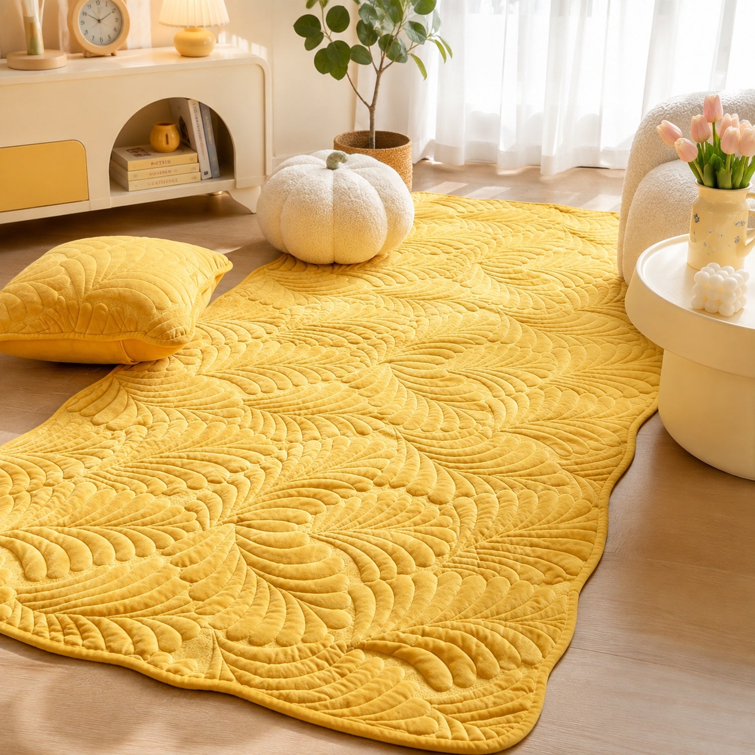 Leaf Sofa Protector | Non-Slip & Scratch-Resistant | Soft Plush Fleece